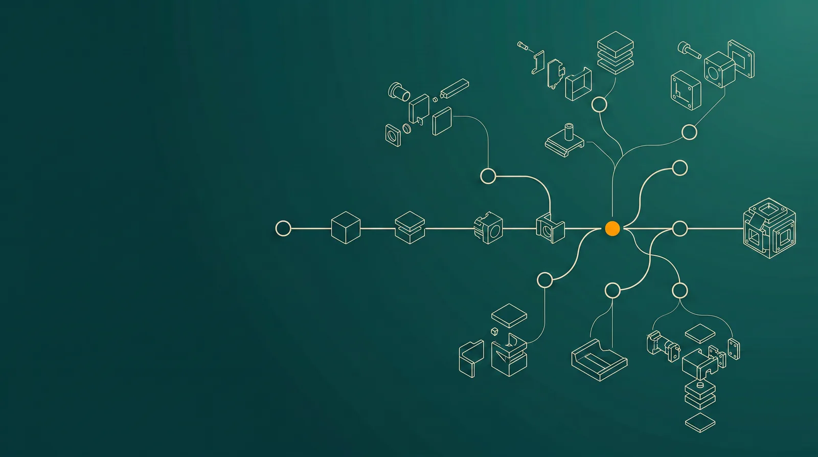 Usine industrielle avec gestion de production ERP